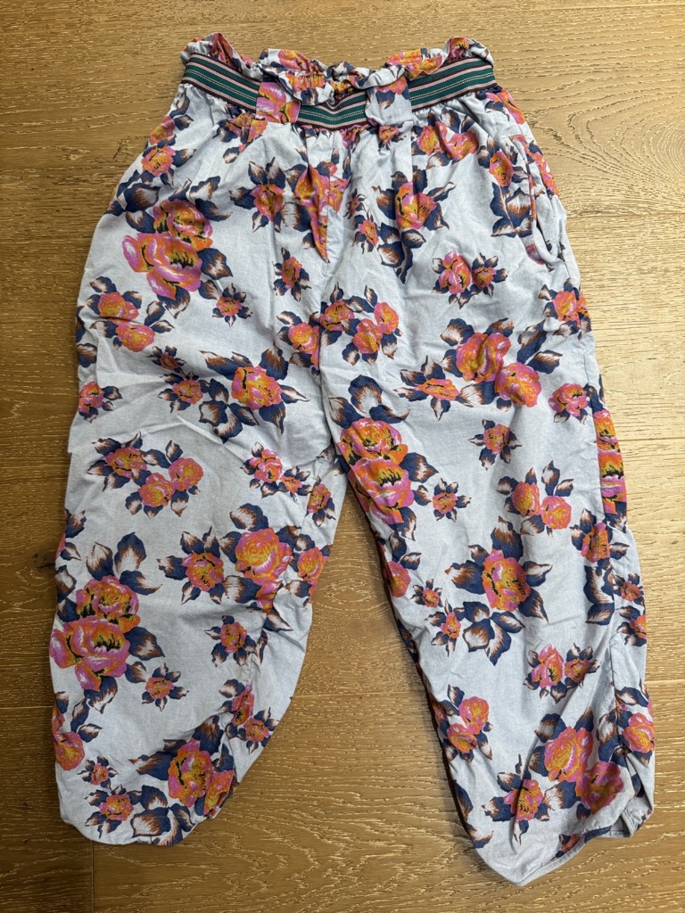 Suno Floral Paperbag Waist Pants Tie Belt Lightweight Boho Chic size M - Picture 5 of 5